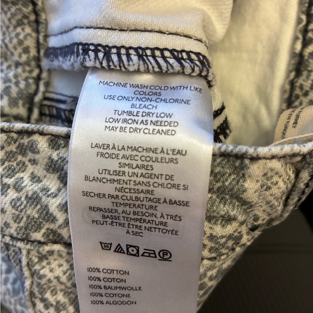 NWT Free People We The Free in good luck printed Barrel Jean in Snack Combo - Picture 13 of 14